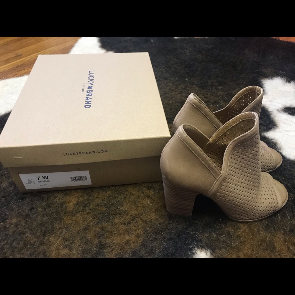 Lucky Brand Open Toe Booties